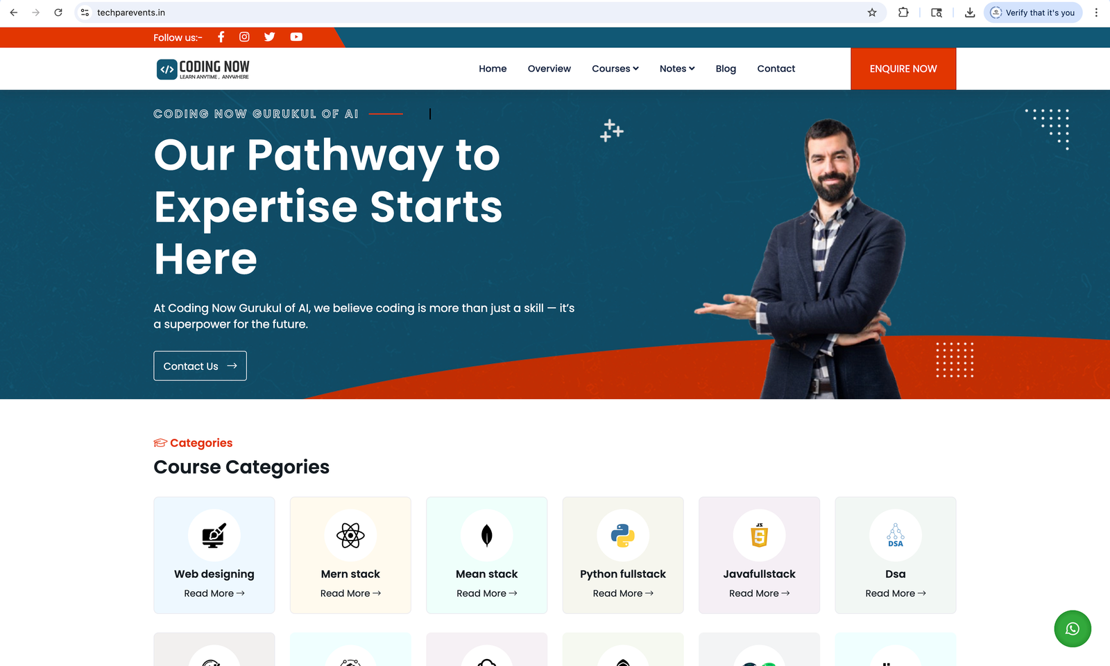 Coding Now website preview