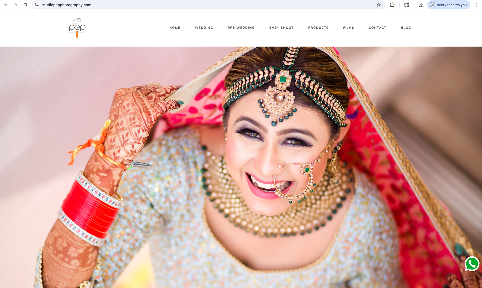Studio Pep Photography website preview