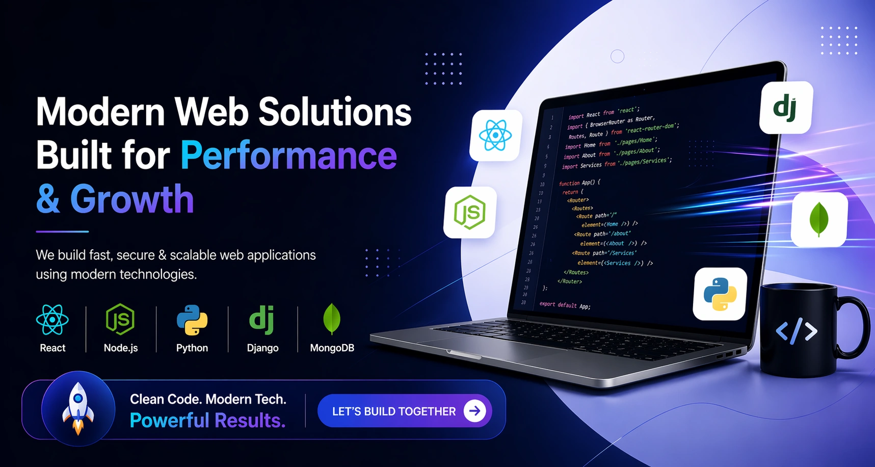 YuluWeb modern web solution banner